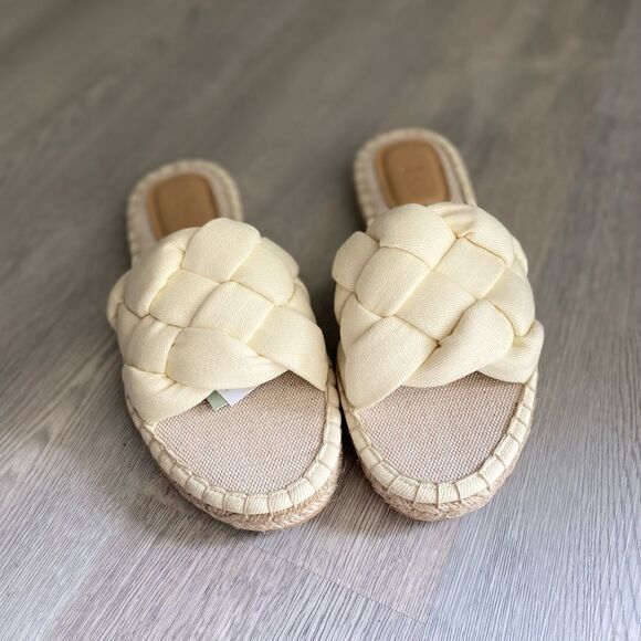 H&M Braided Espadrilles Flats New Cream - Picture 1 of 6